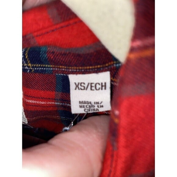 Weatherproof Vintage Red Plaid Flannel Sz.XS - Picture 4 of 5